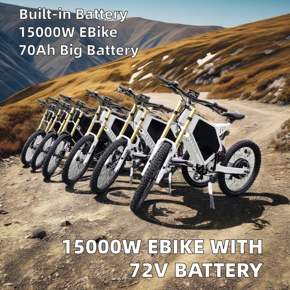 72v 60ah Lithium Battery 15000W Electric Road Bike 8000W Dirt E-Bike Mountain Bike Steel Bomber Electric Bike Ebike Dirt