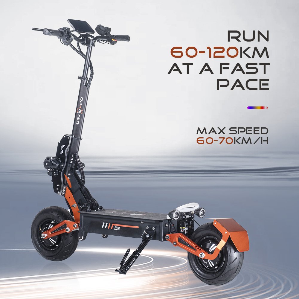 New Big two wheel D5 Best Selling electric scooter with good suspension Dual motor 5000W 12inch Battery-Removable Escooter