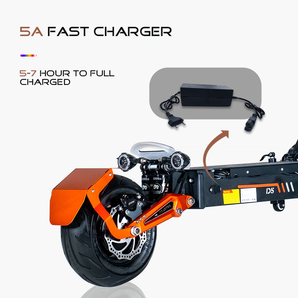 New Big two wheel D5 Best Selling electric scooter with good suspension Dual motor 5000W 12inch Battery-Removable Escooter