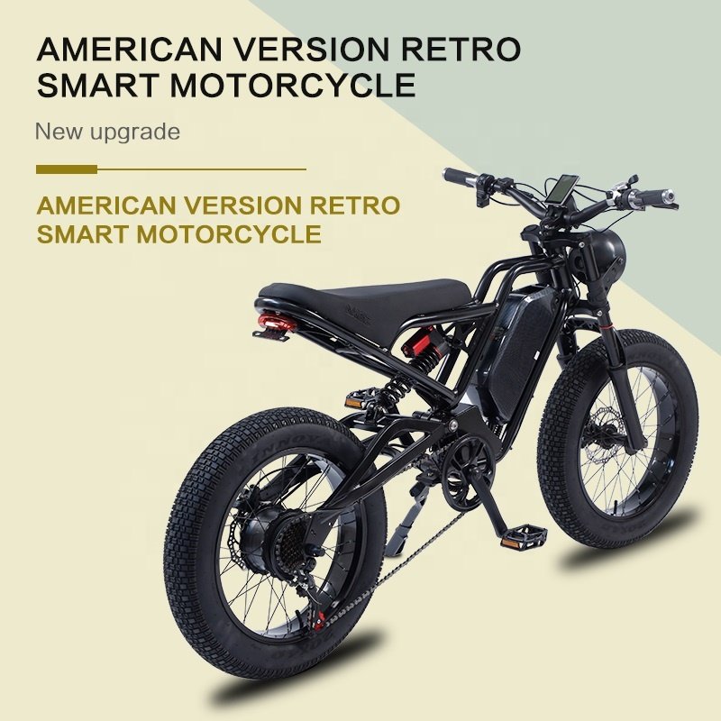 Fast Speed Cafe Racer 20 Inch 750W/1500W Electric Mountain Dirt Sport Fat Bike Ebike Electrical motorcycles Full Suspension