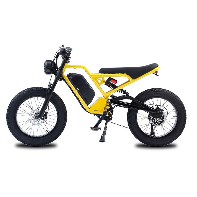 Fast Speed Cafe Racer 20 Inch 750W/1500W Electric Mountain Dirt Sport Fat Bike Ebike Electrical motorcycles Full Suspension