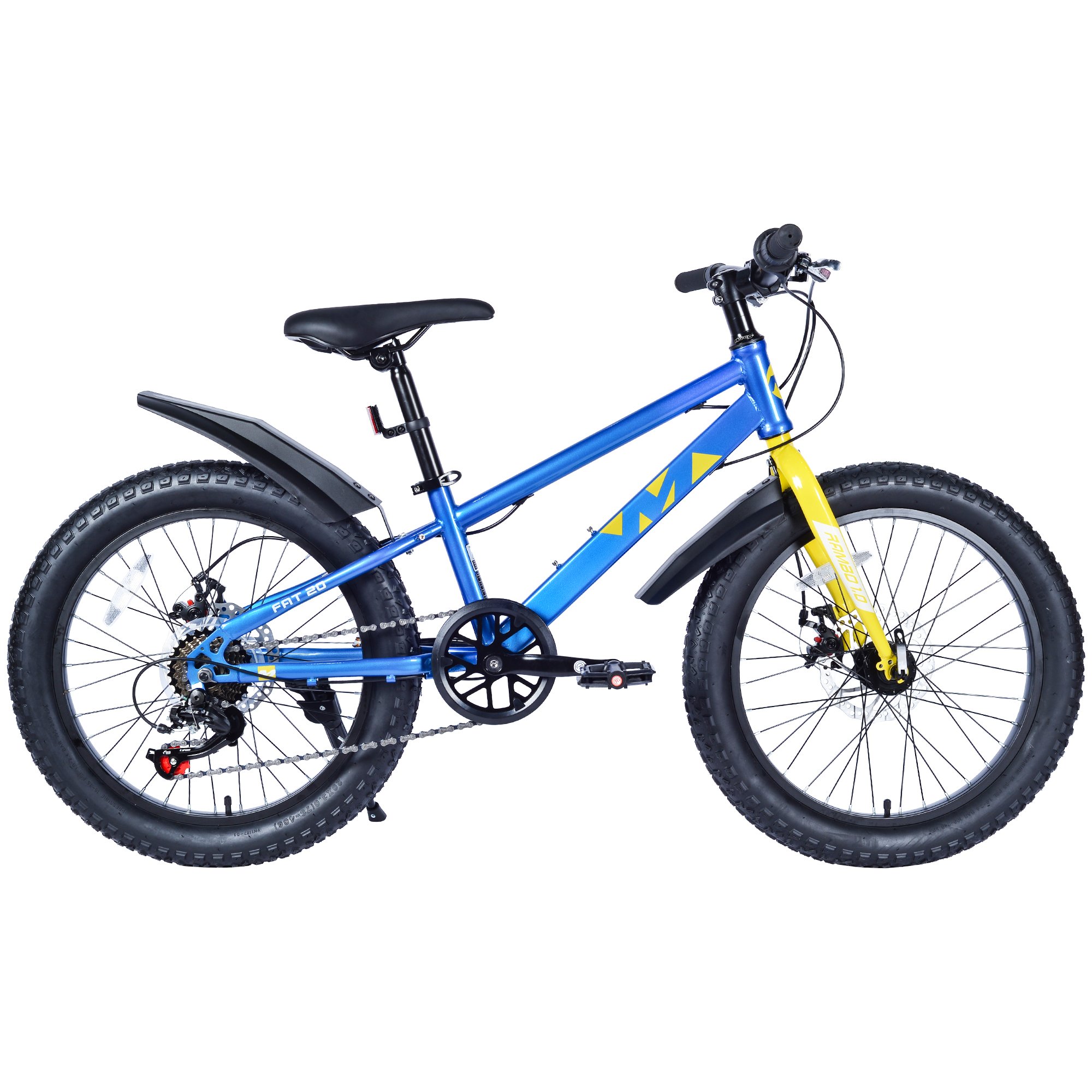 ZUKKA 20 inch Mountain Bikes For Beginners With 20''*3.0 Fat Tyre 7spd Blue Color Made In Tianjin