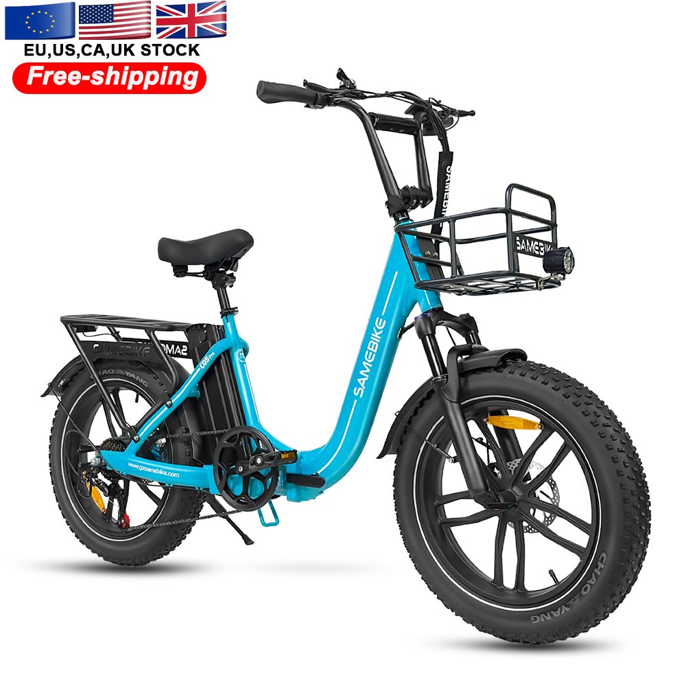 EU warehouse C05 Pro SAMEBIKE 20 inch 500w motor 36V 13AH lithium battery fat electric city bicycle adult folding ebike