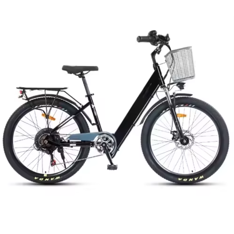 26-Inch Electric City Bike Bicycle EBike with 250W/500W/36V/10.4Ah 48V/13Ah Integrated Lithium Battery OEM/ODM battery aluminum