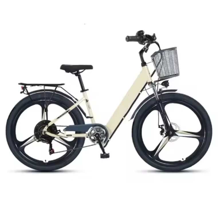 26-Inch Electric City Bike Bicycle EBike with 250W/500W/36V/10.4Ah 48V/13Ah Integrated Lithium Battery OEM/ODM battery aluminum