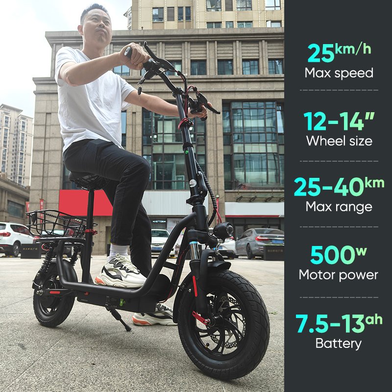 China factory direct 350w 12 inch two wheel electric bicycle EB12 height adjustable adult cheap electric scooter bike wholesale