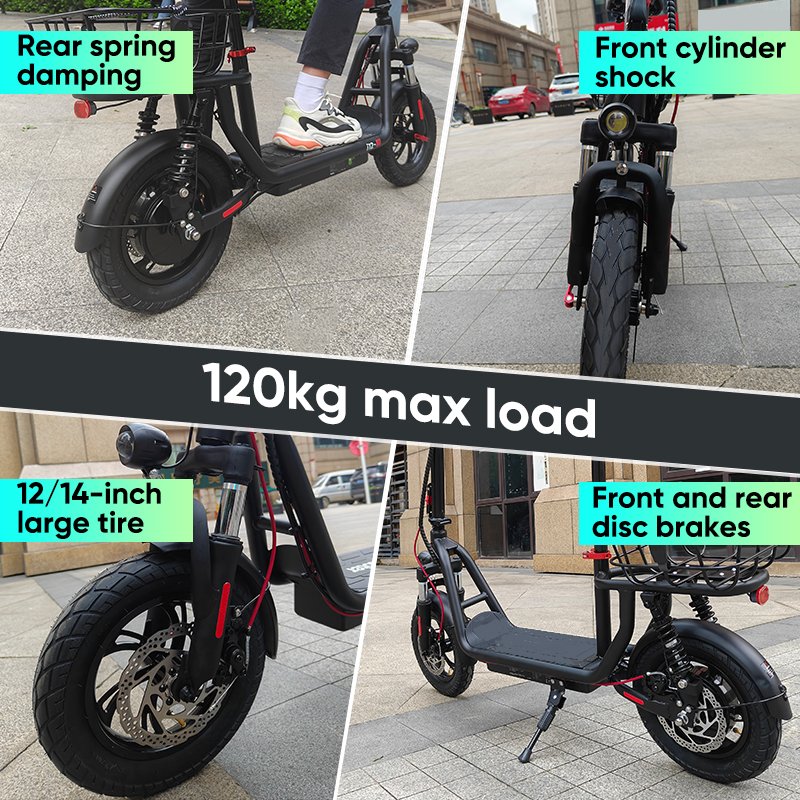 China factory direct 350w 12 inch two wheel electric bicycle EB12 height adjustable adult cheap electric scooter bike wholesale