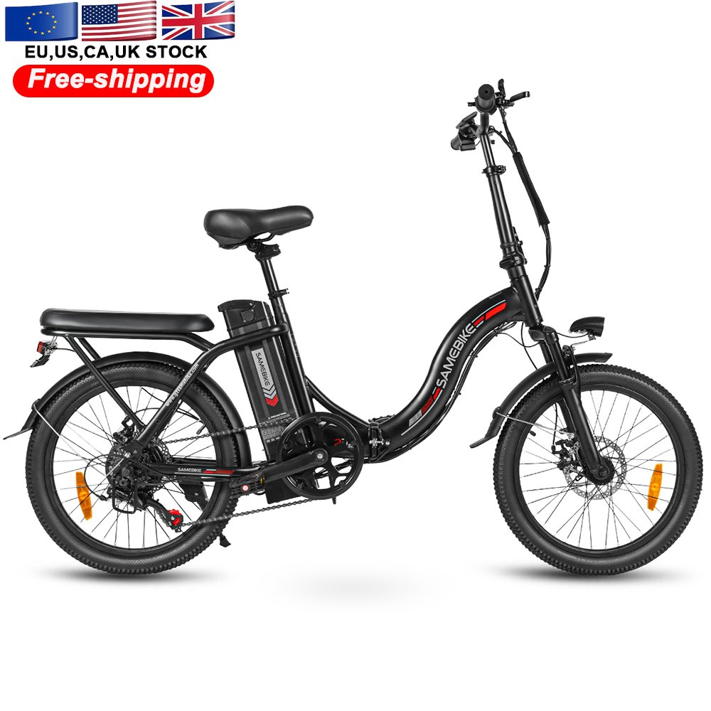 SAMEBIKE 2024 CY20 350W 36V 12Ah Foldable Electric City Bicycle 20-Inch  New 2024 Model 36V Lithium Battery ebike