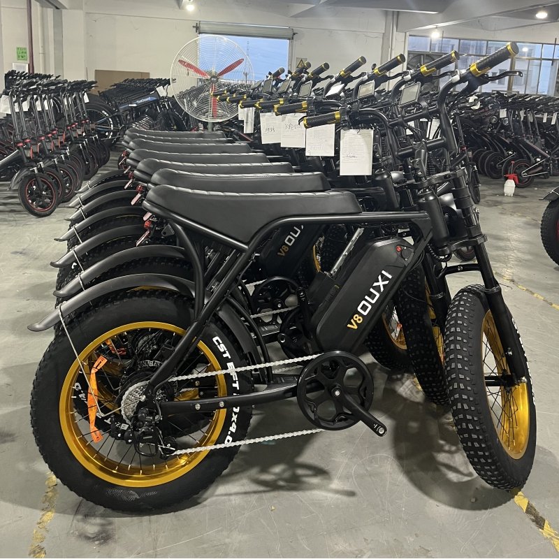 Full Suspension EU Warehouse Retro eBike 1000w E Fatbike Stealth Bomber 1000 Watt 20inch Fat Tire Electric Bike