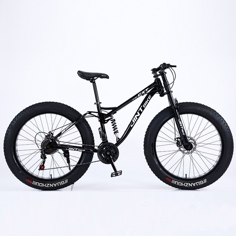 26 Inch 21 24 27 Speed Beach Snow Bike Shock Sorption Disc Brake Mountain Widened Tire Bicycle Fatbike Off Road Bikes