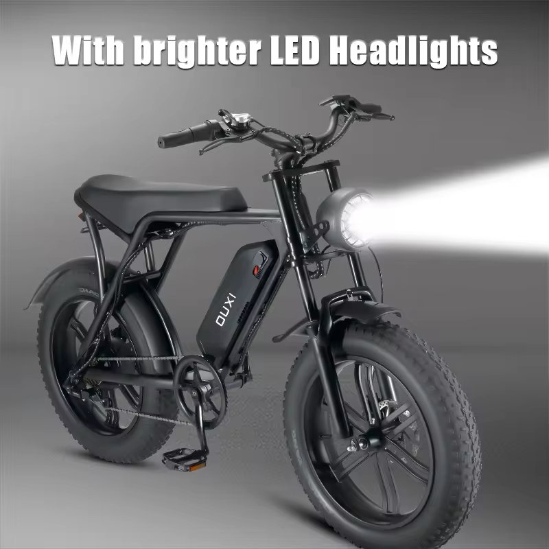 20 inch fat tire mountain e-bikes 48v electric city bikes in USA EU Dutch warehouse OUXI V8 Electric urban fat bike