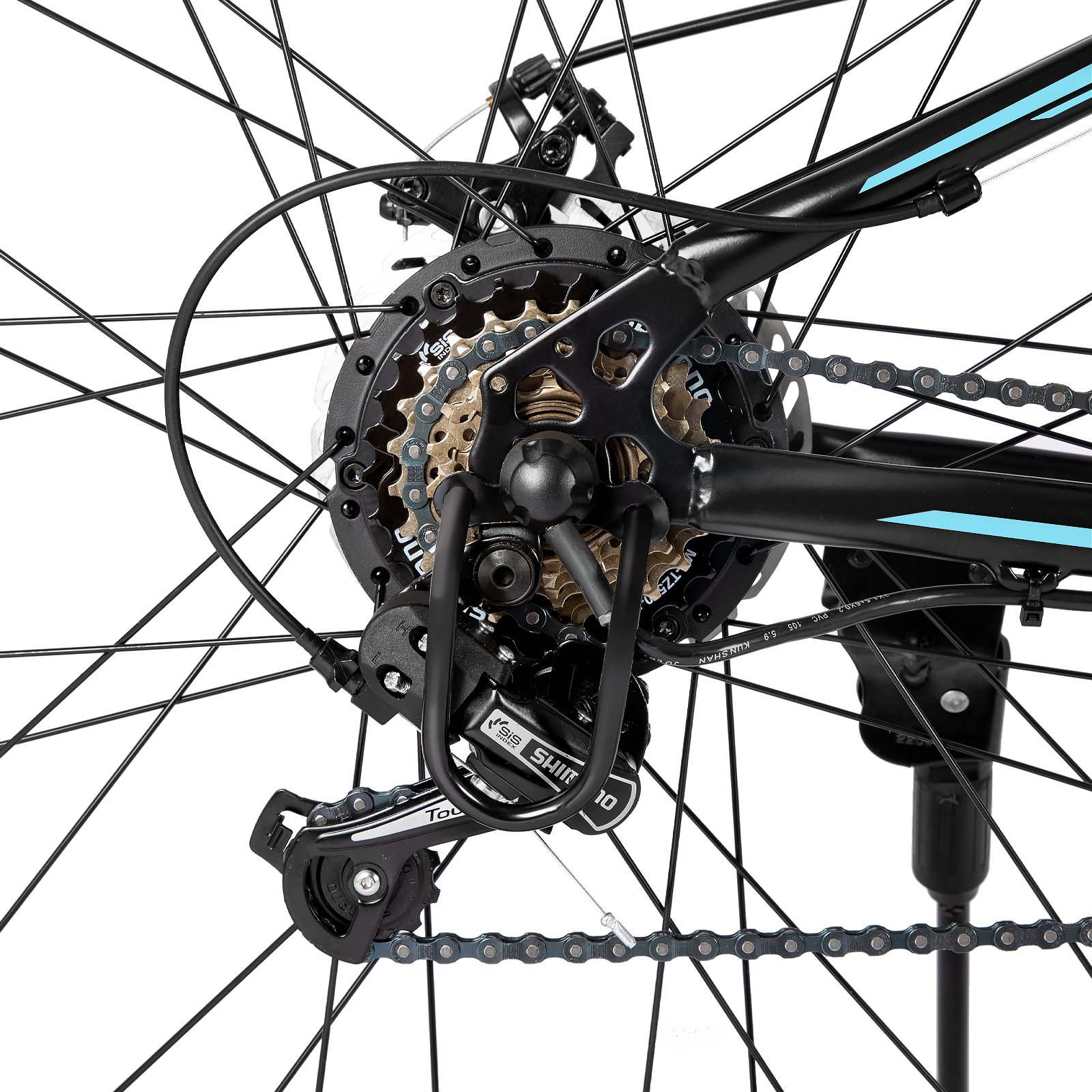 JOYKIE EU warehouse 21 speed 250w 36v 10.4Ah Lithium Battery Disc Brake Rear Hub Motor electric mountain bikes