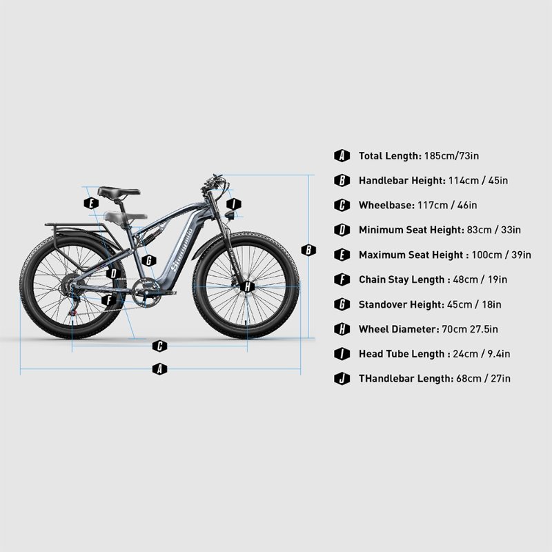 EU SHENGMILO MX05 Full Suspension Electric Mountain Bike 48V 17.5AH 90KM Aluminum Alloy Frame 7 Speed Rear Hub Lithium Battery