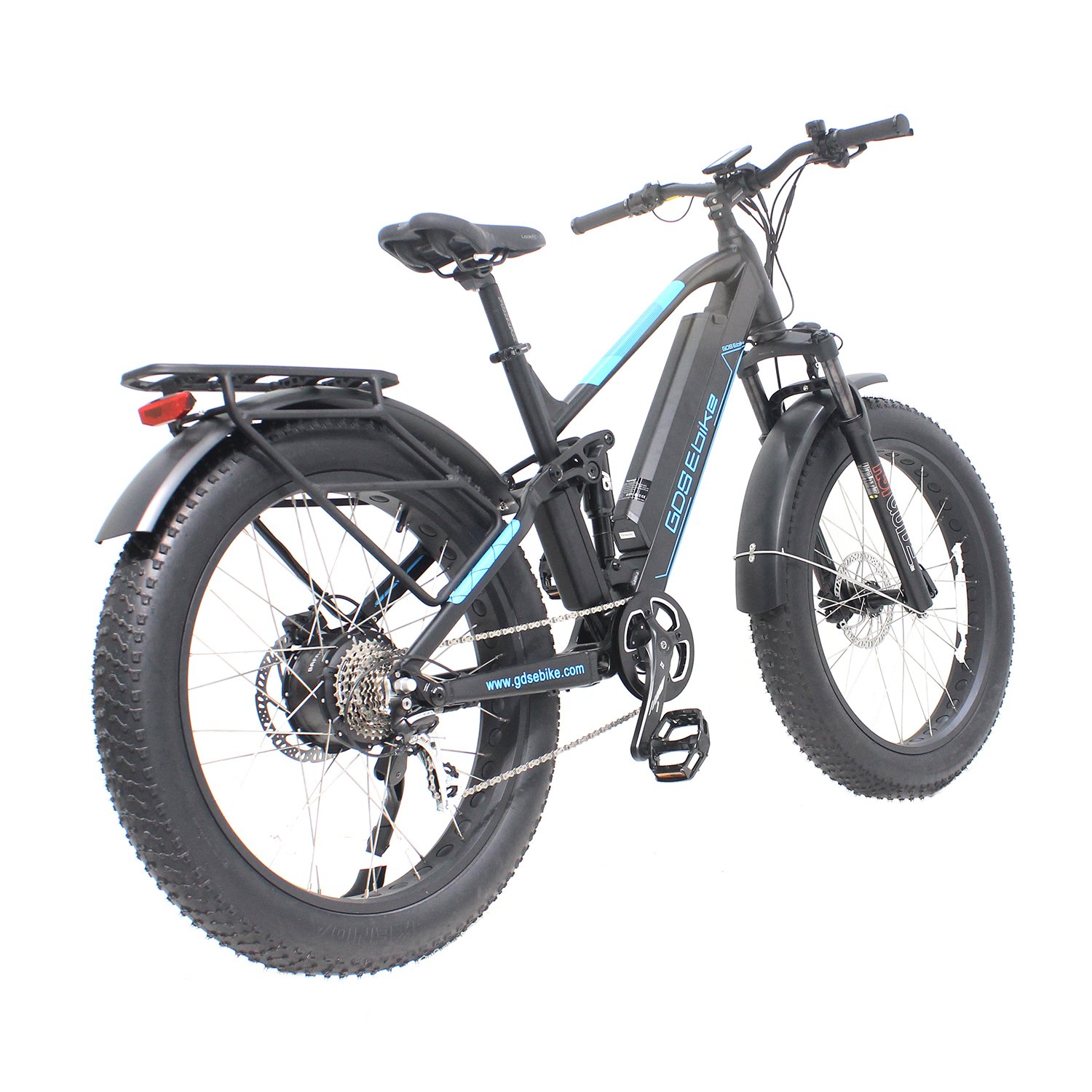GDS 1000W Bafang motor Electric Mountain Bike with fat tire full suspension ebike