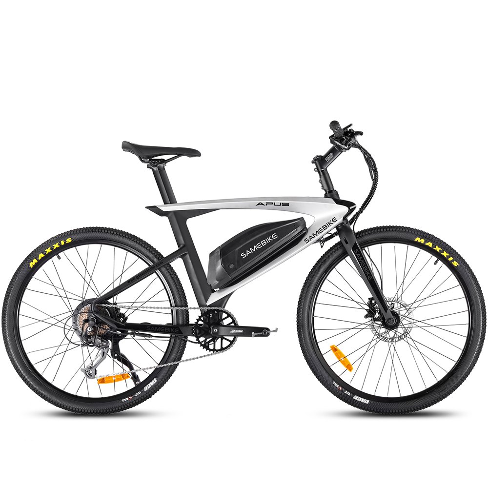 SAMEBIKE factory 26" Electric City Road Bike Carbon Fiber 500w 15Ah SHIMANO 9 Speed Rear Hub Motor MTB Mountain ebike