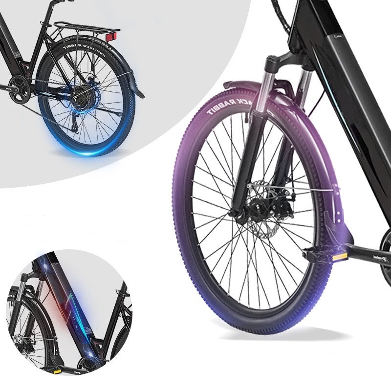 48V Ebike Hydraulic Disc Brake 26 Inch City Ebike Step Thru Electric City Bike 350W Long Range Electric Bicycle