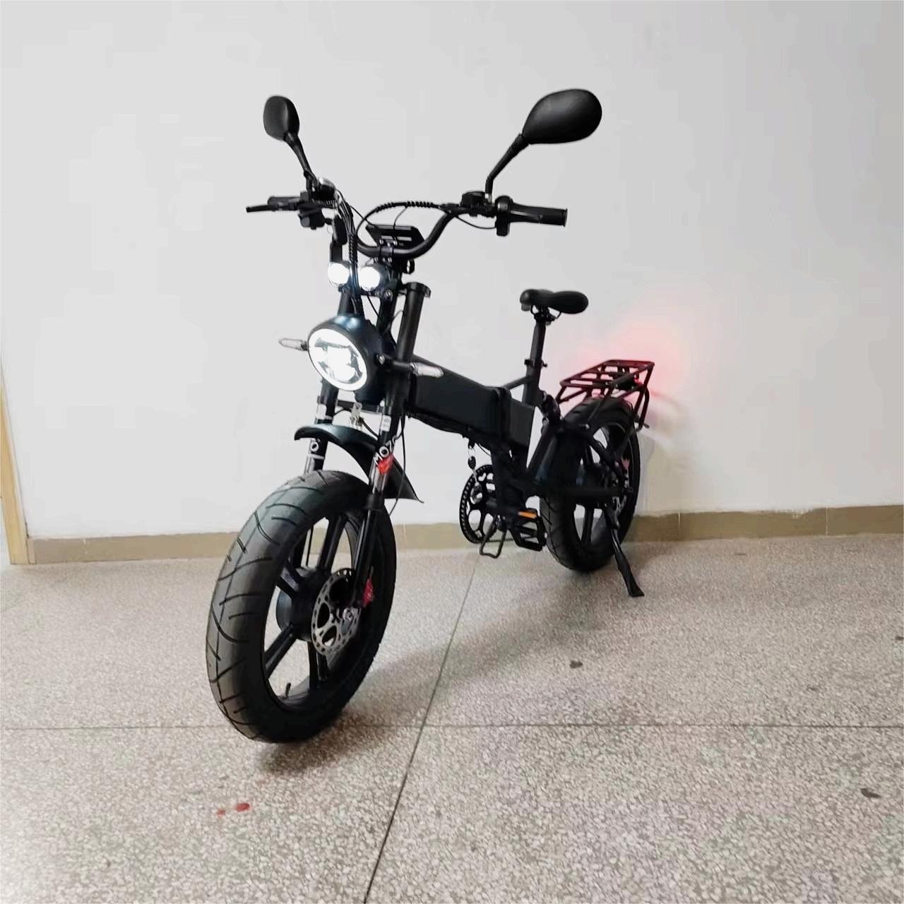 Folding Electric Bike 2000W Dual Motor 52v21Ah Hydraulic Brake Full Suspension Fat Tire 70-75 Kmh Fast Electric City Bike