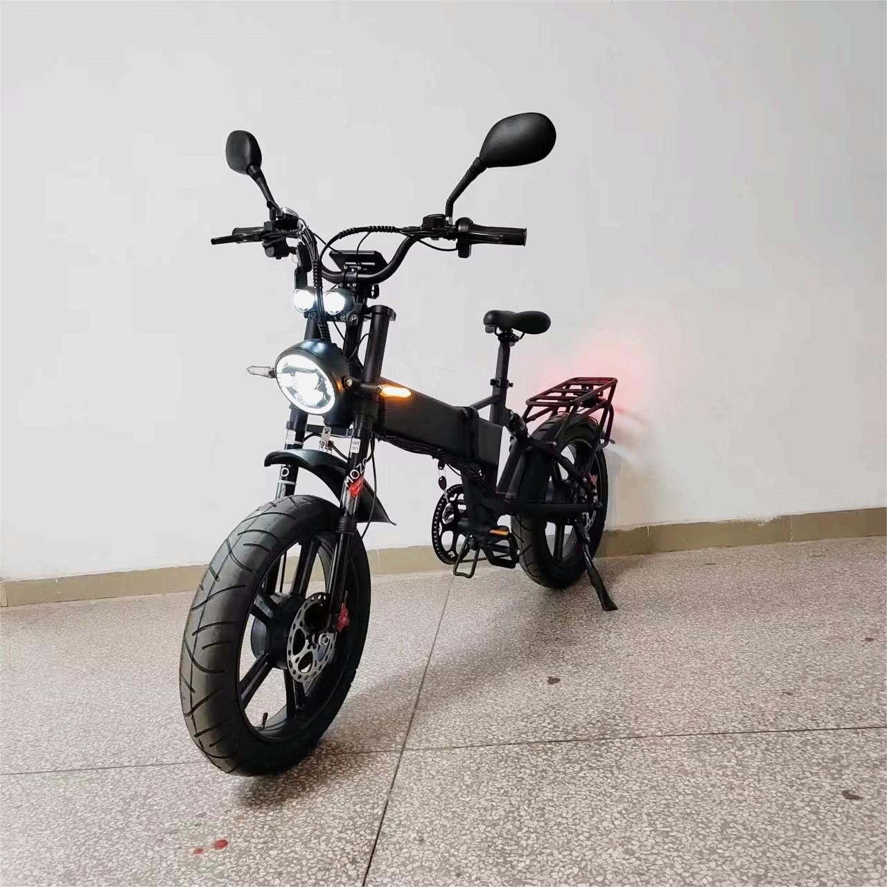 Folding Electric Bike 2000W Dual Motor 52v21Ah Hydraulic Brake Full Suspension Fat Tire 70-75 Kmh Fast Electric City Bike