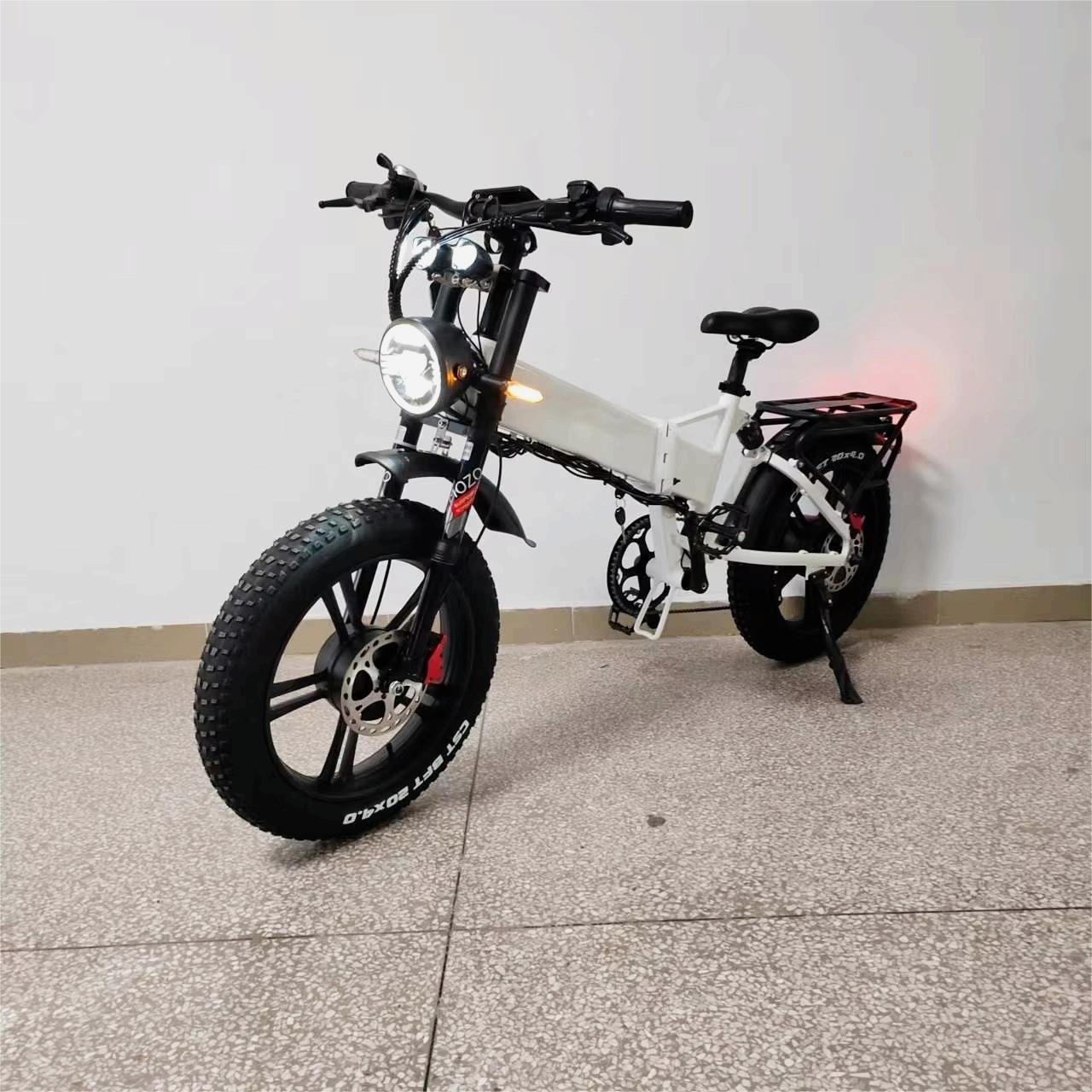Folding Electric Bike 2000W Dual Motor 52v21Ah Hydraulic Brake Full Suspension Fat Tire 70-75 Kmh Fast Electric City Bike