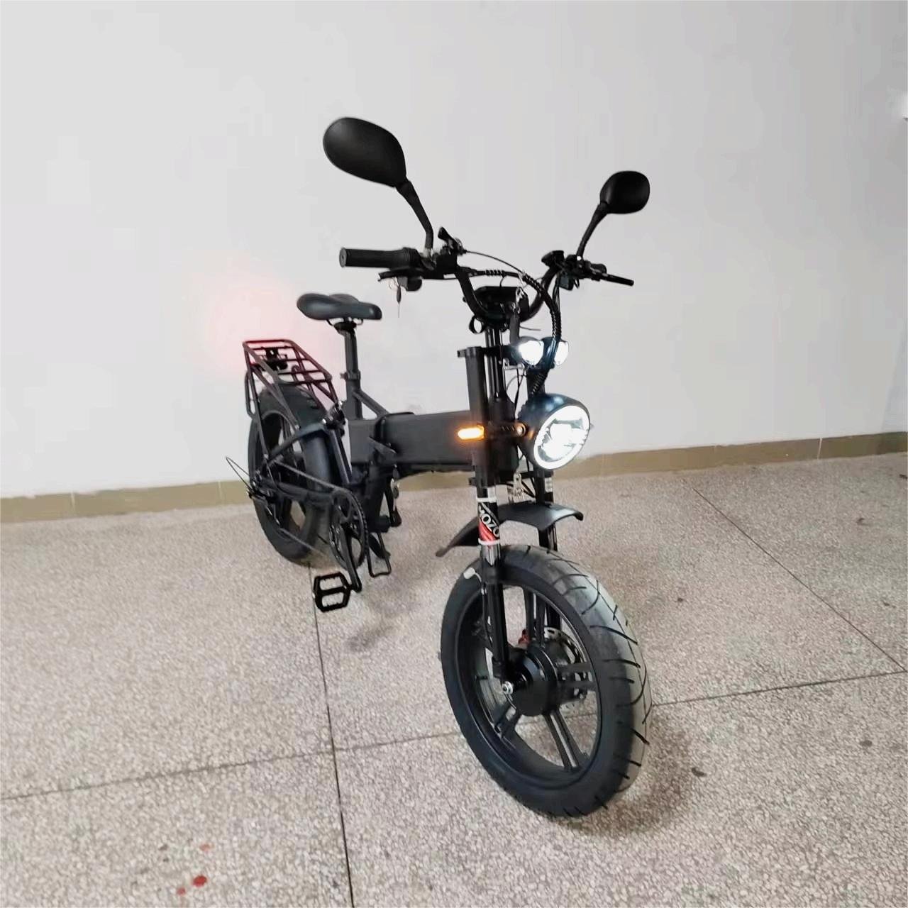 Folding Electric Bike 2000W Dual Motor 52v21Ah Hydraulic Brake Full Suspension Fat Tire 70-75 Kmh Fast Electric City Bike