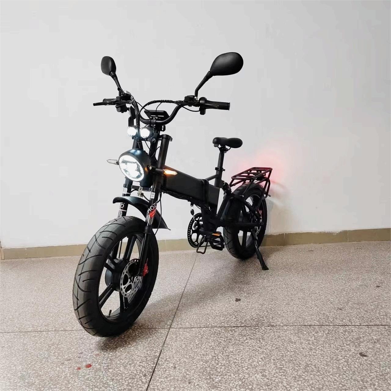 Folding Electric Bike 2000W Dual Motor 52v21Ah Hydraulic Brake Full Suspension Fat Tire 70-75 Kmh Fast Electric City Bike