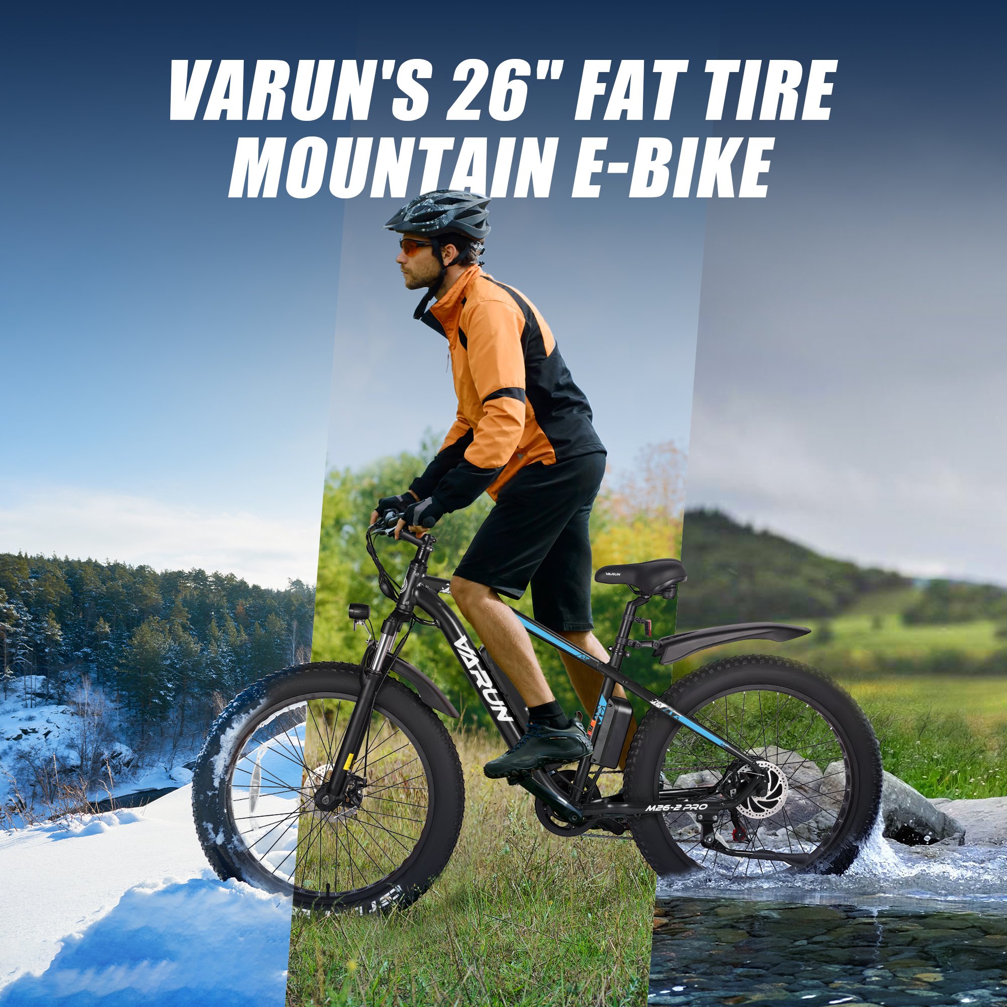 EU USA Stock Brushless Motor Ebike 48V 13AH 500W Electric Mountain Bike Aluminum 26" Fat Tire City Adult E bicycle With Fenders