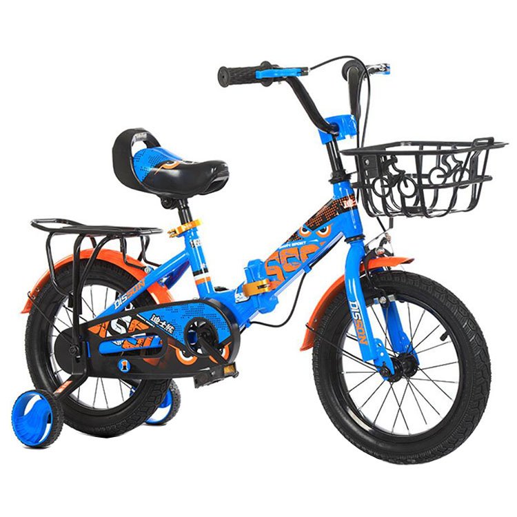 High quality steel frame with basket 12 16 inch new design bicicleta with training wheel wholesale for kids mountain bicycle