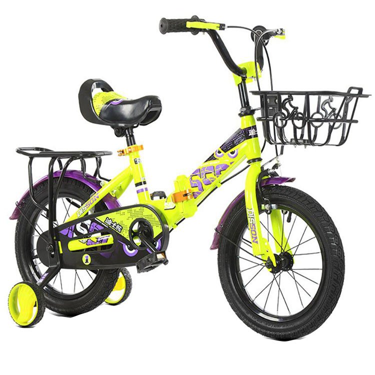 High quality steel frame with basket 12 16 inch new design bicicleta with training wheel wholesale for kids mountain bicycle