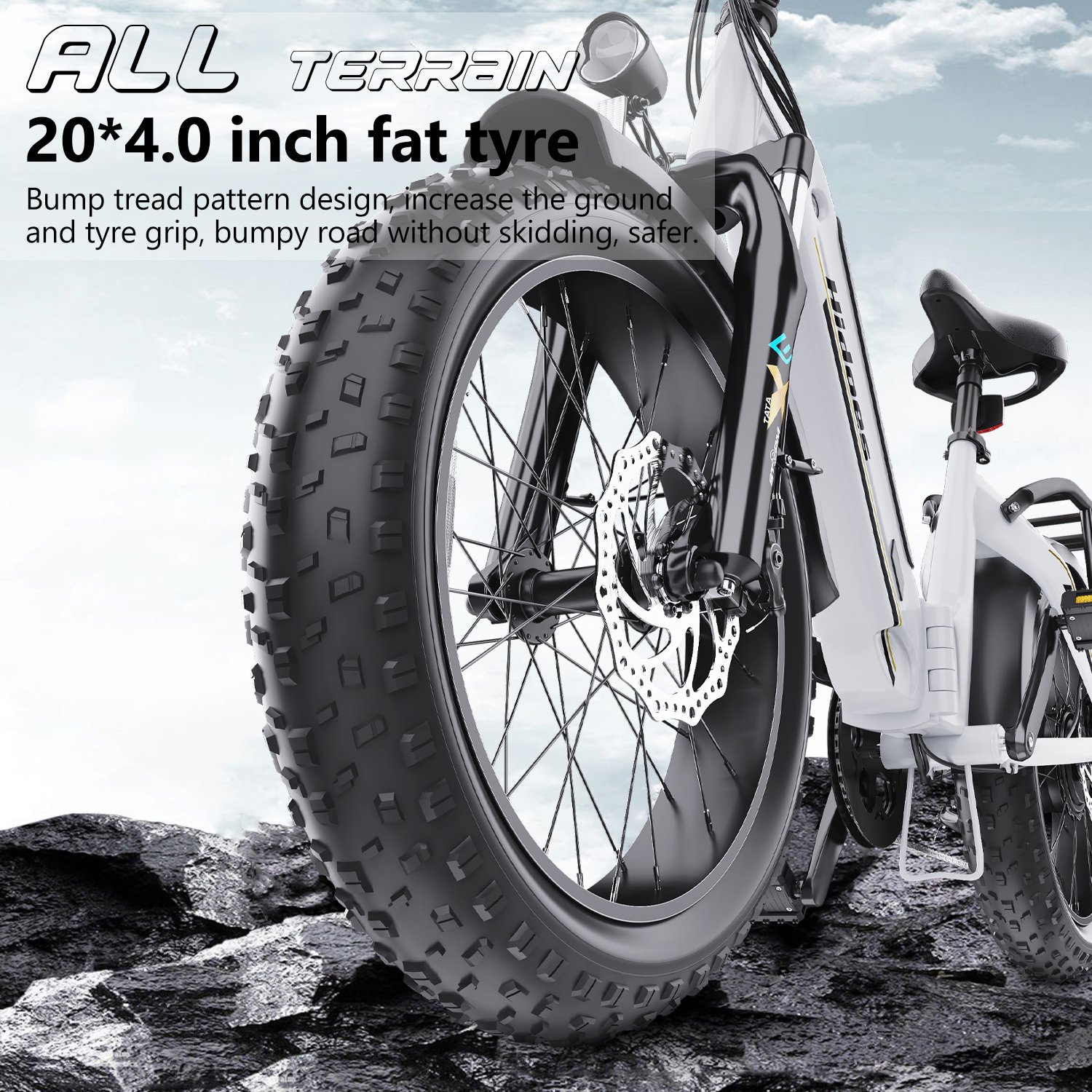 Hot selling US UK warehouse Fast speed 20" electric bike Hidoes BF1 Aluminum frame off-road mountain electric bicycle 750W ebike