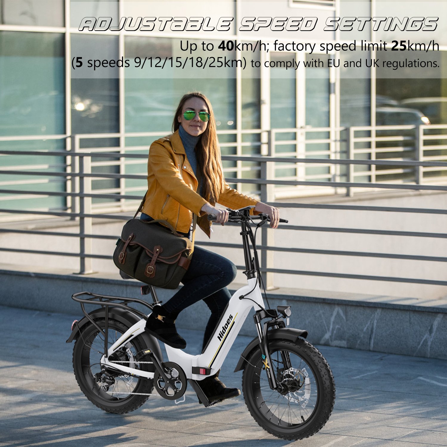 Hot selling US UK warehouse Fast speed 20" electric bike Hidoes BF1 Aluminum frame off-road mountain electric bicycle 750W ebike
