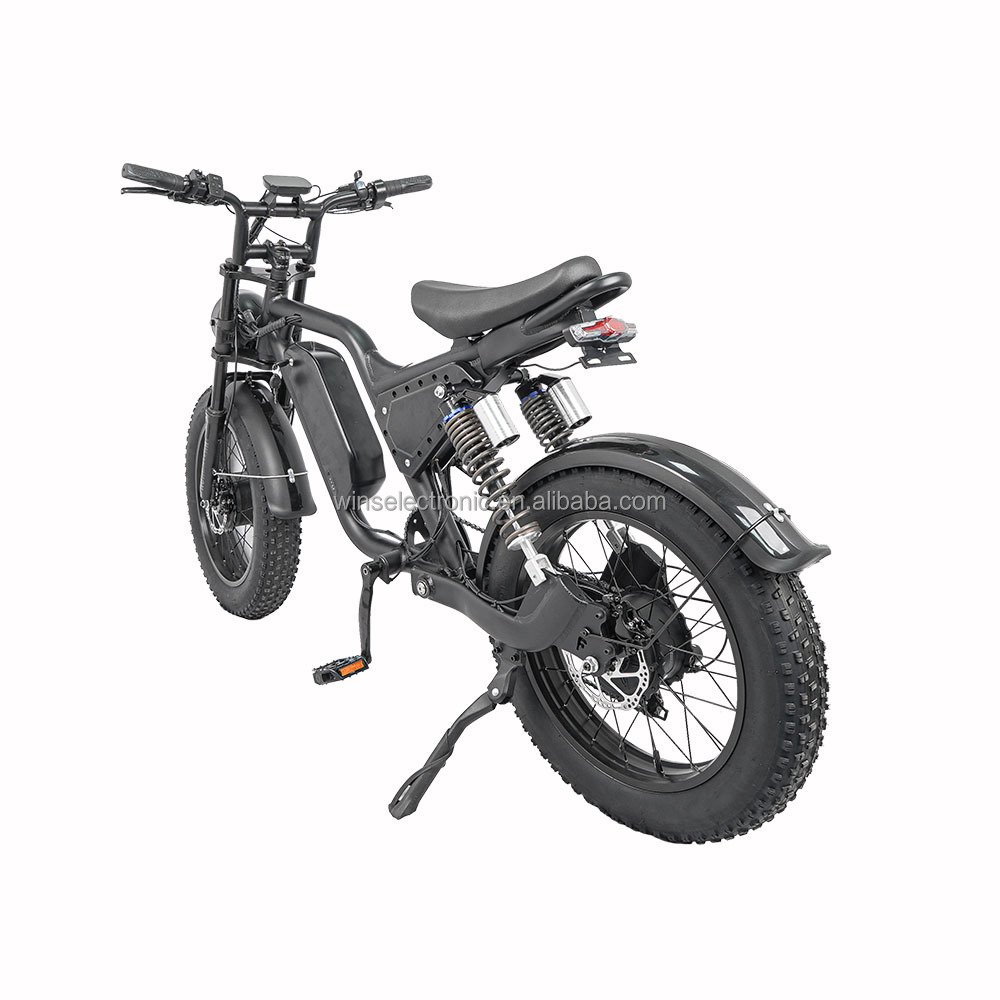 usa warehouse shifter 7 speed rear derailleur ebike middle drive aluminum bike frame dual motor 2000w fat tyre bicycle for men
