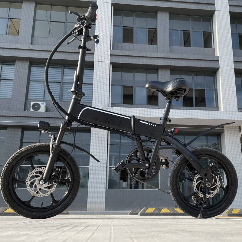 48V Lithium Battery Folding Electric Bike With Intelligent Uphill 16'' Adult Electric Mountain Bike
