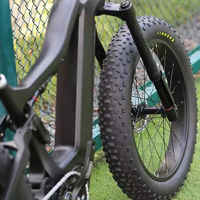 Joyebikes Ebike Fat Tire Carbon Fiber BAFANG 52V 1000w Middrive 9 speed Full Suspension Electric Mountain Bike