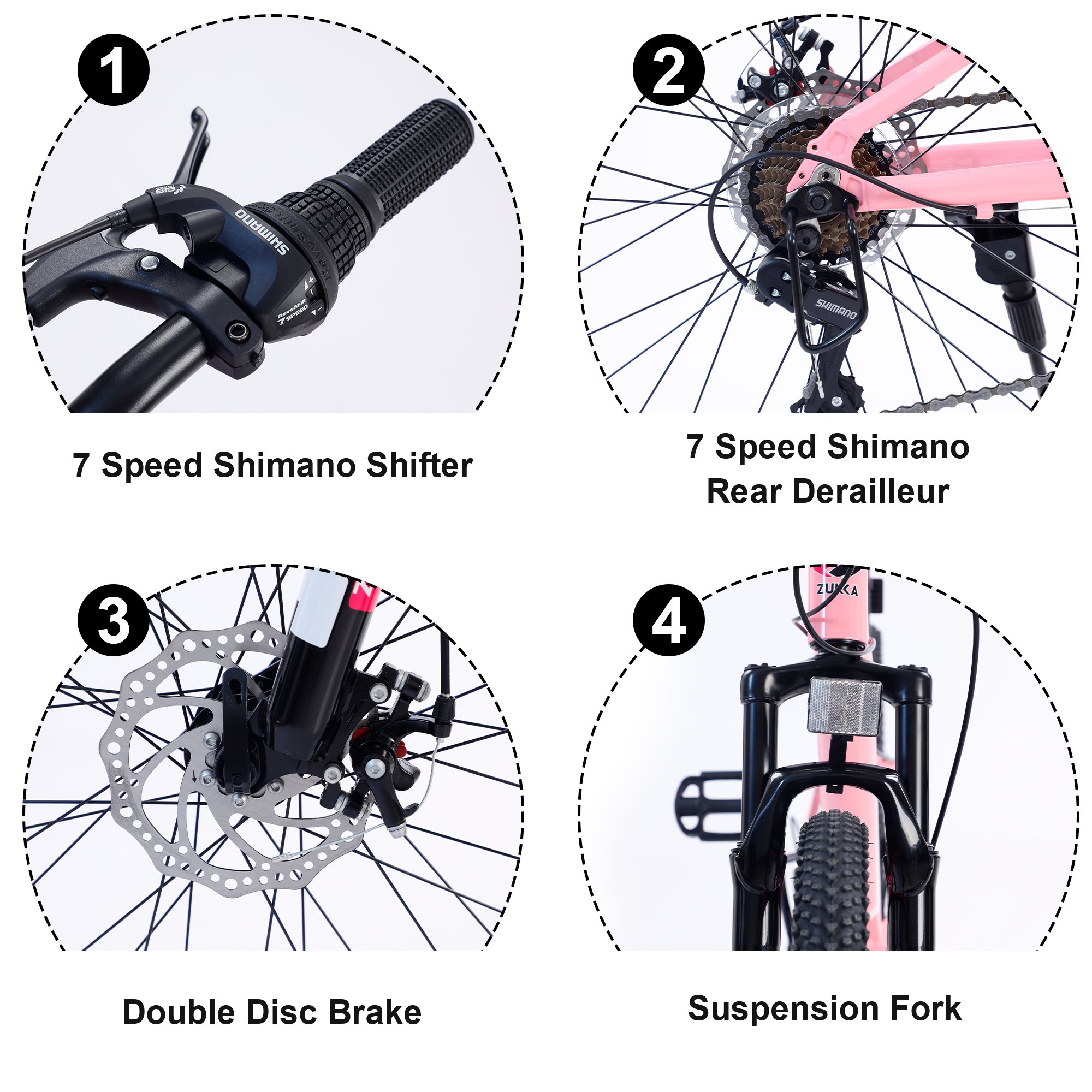 Wholesale Hot Sale 24 Inch Mountain Bike , 7 Speed, Aluminum Alloy Frame,Disc Brake Multiple Colors