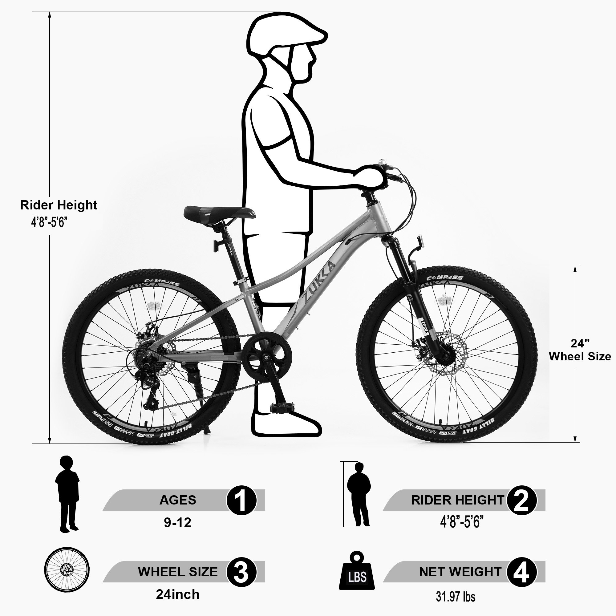Wholesale Hot Sale 24 Inch Mountain Bike , 7 Speed, Aluminum Alloy Frame,Disc Brake Multiple Colors
