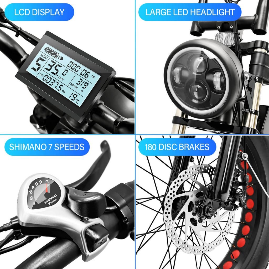 48v 750w 1000w Electric Bicycle 20Inch Electric Cycle Road Fat Tire E Bike Aluminum Alloy Frame Electric Mountain Bike