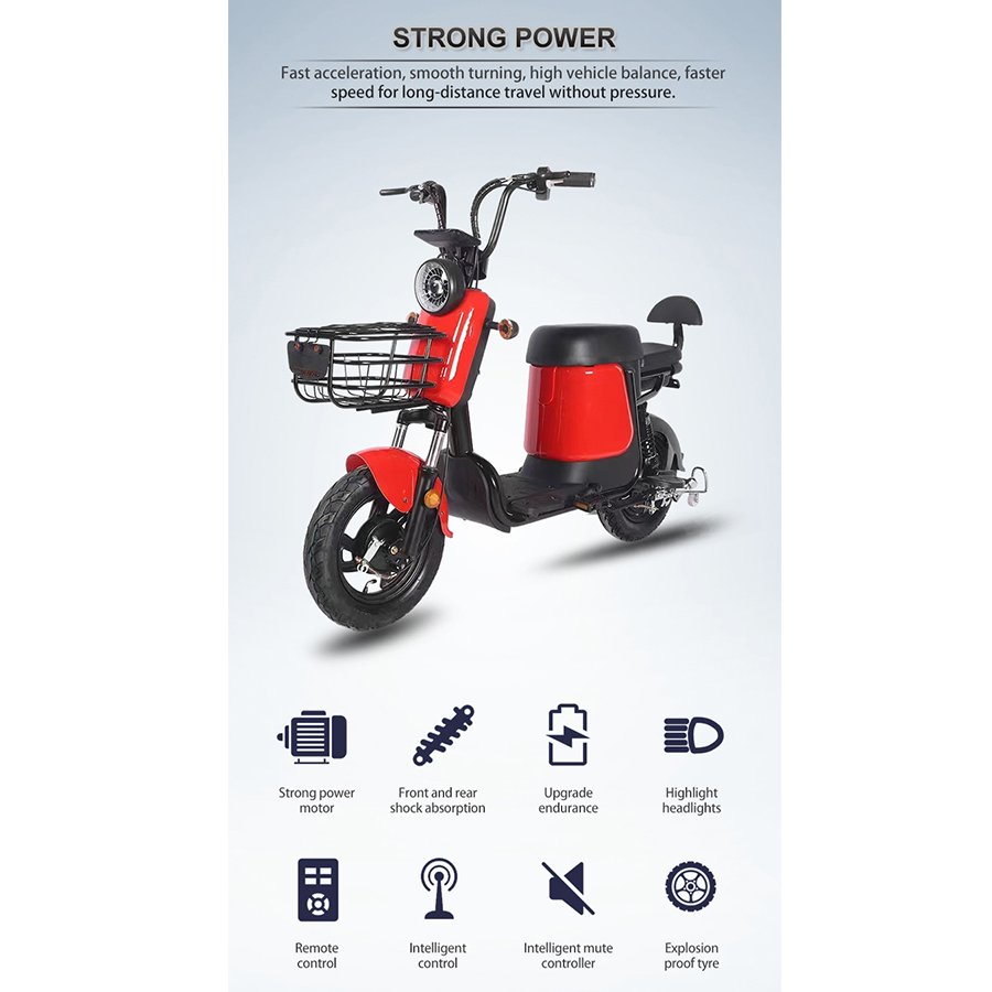 48v 350-500w Electric City Bike High-Power Bicycle For Commuting And Leisure