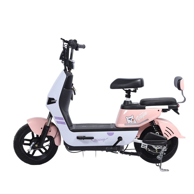 Electric City Bike with 48v Rear Hub Motor Integrated 350w Battery Single Speed Steel Frame