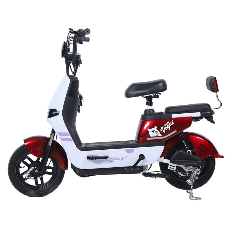 Electric City Bike with 48v Rear Hub Motor Integrated 350w Battery Single Speed Steel Frame