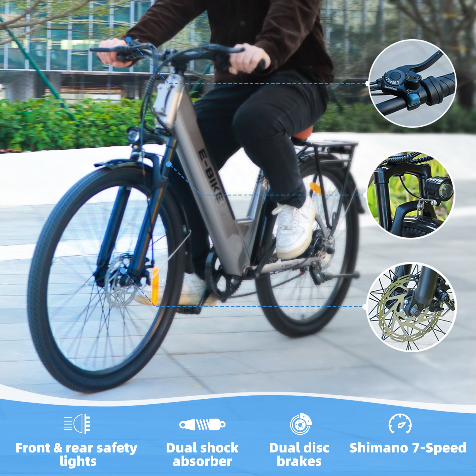 Factory Directly Price Electric Rode Bicycle 36V 10.5AH Electric City Bike Cargo Cheap Price Fat Tire Ebike For Adult