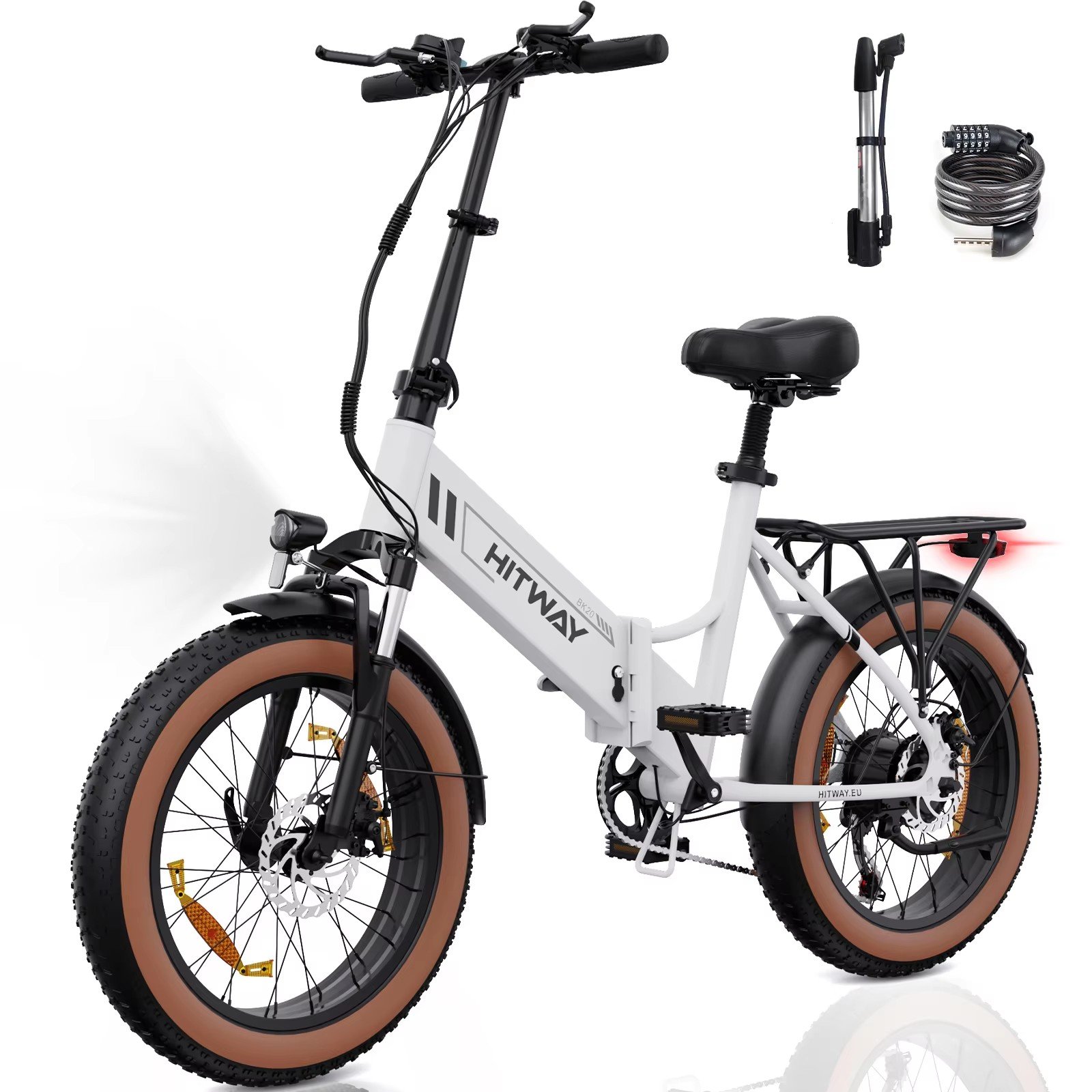EU/UK Stock HITWAY BK20 Folding Electric City Bike 20 Inch Easy-carry Electric Bicycle 90km range 48v 250w Mountain Bike