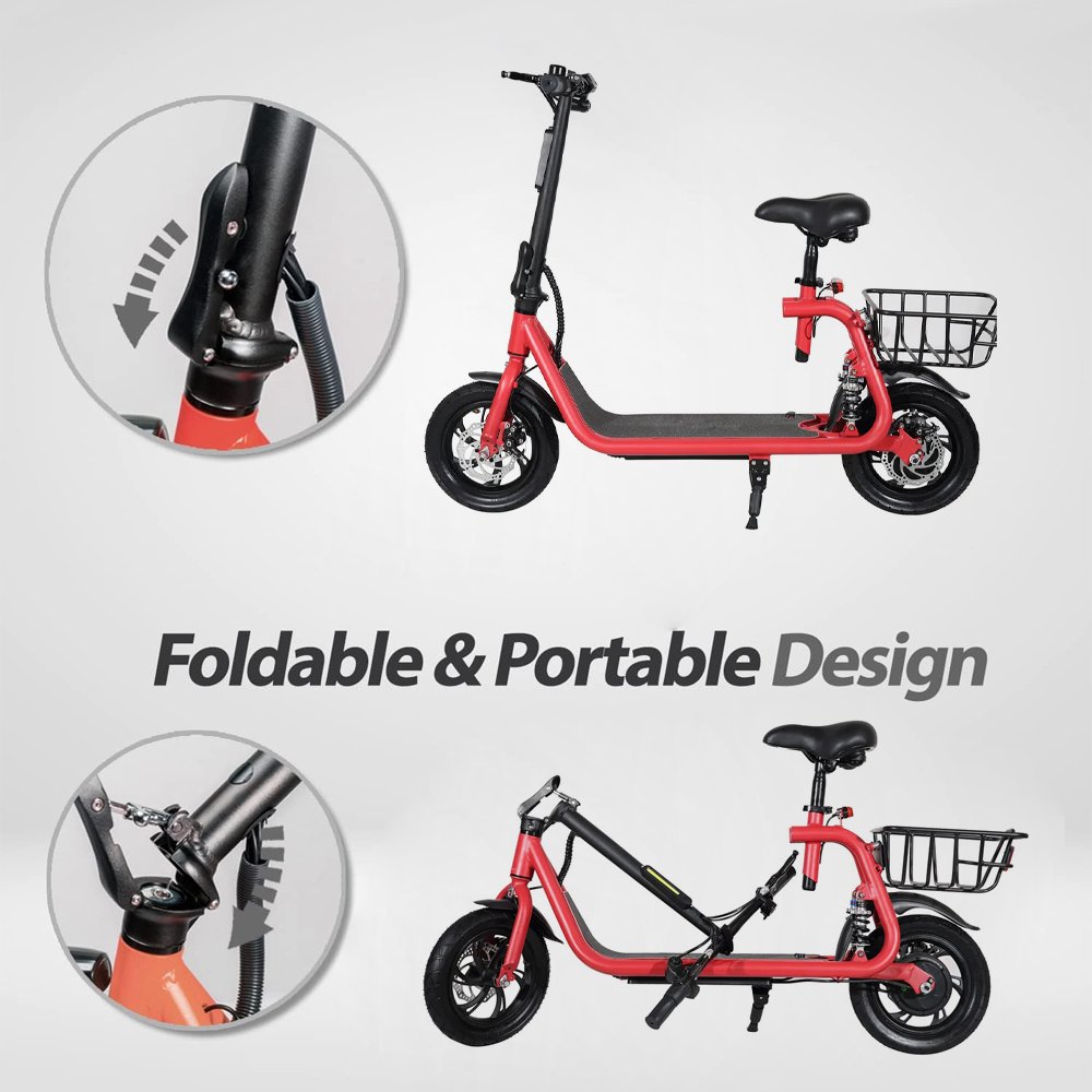 Factory OEM/ODM 350w Electric Scooters Powerful Adult Mini Pocket Electric Scooters With Seat Electric City Bike