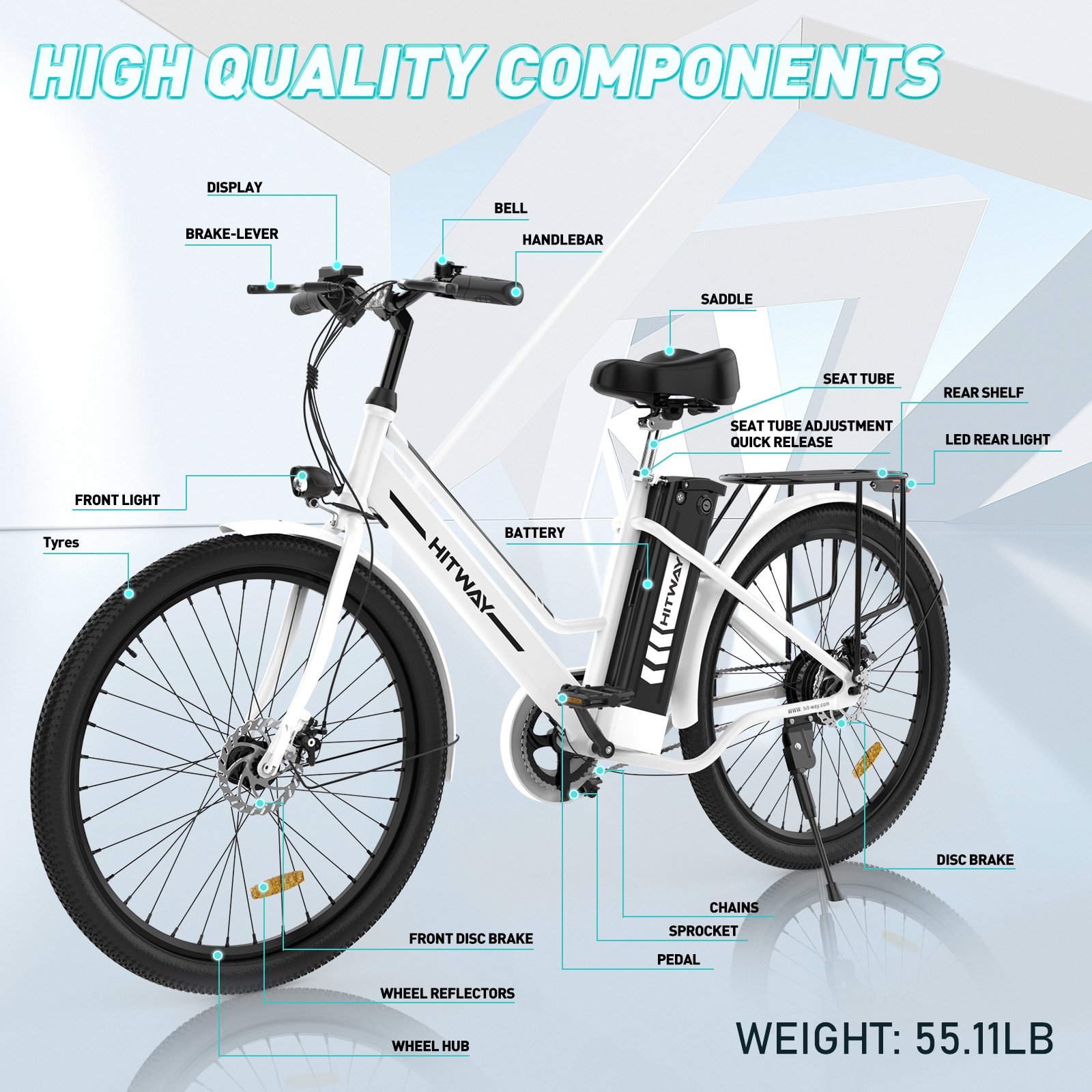 New arrivals city road hitway e bike BK8S available collection commuting electric bike eu warehouse