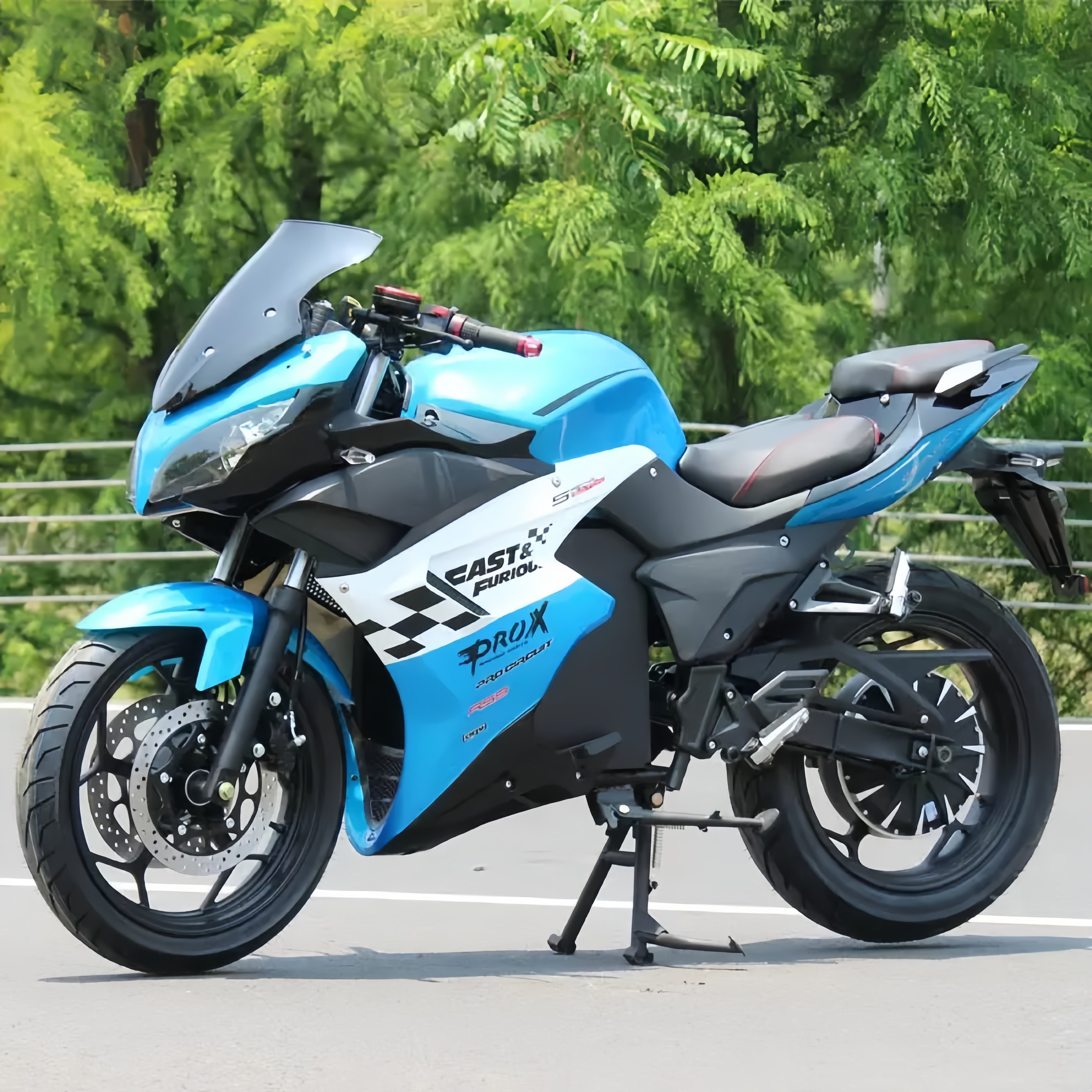 High Quality 72v Voltage DPXS Model Electric Racing Sportbike for Adults Hot Sale Motorbike with Max Speed 80km/h