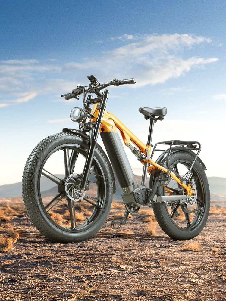 48V 20Ah Mountain Ebike Full Suspension 26"*4.0 Fat Tire Electric Bicycle With Hydraulic Disc Brake Electric Mountain Bike