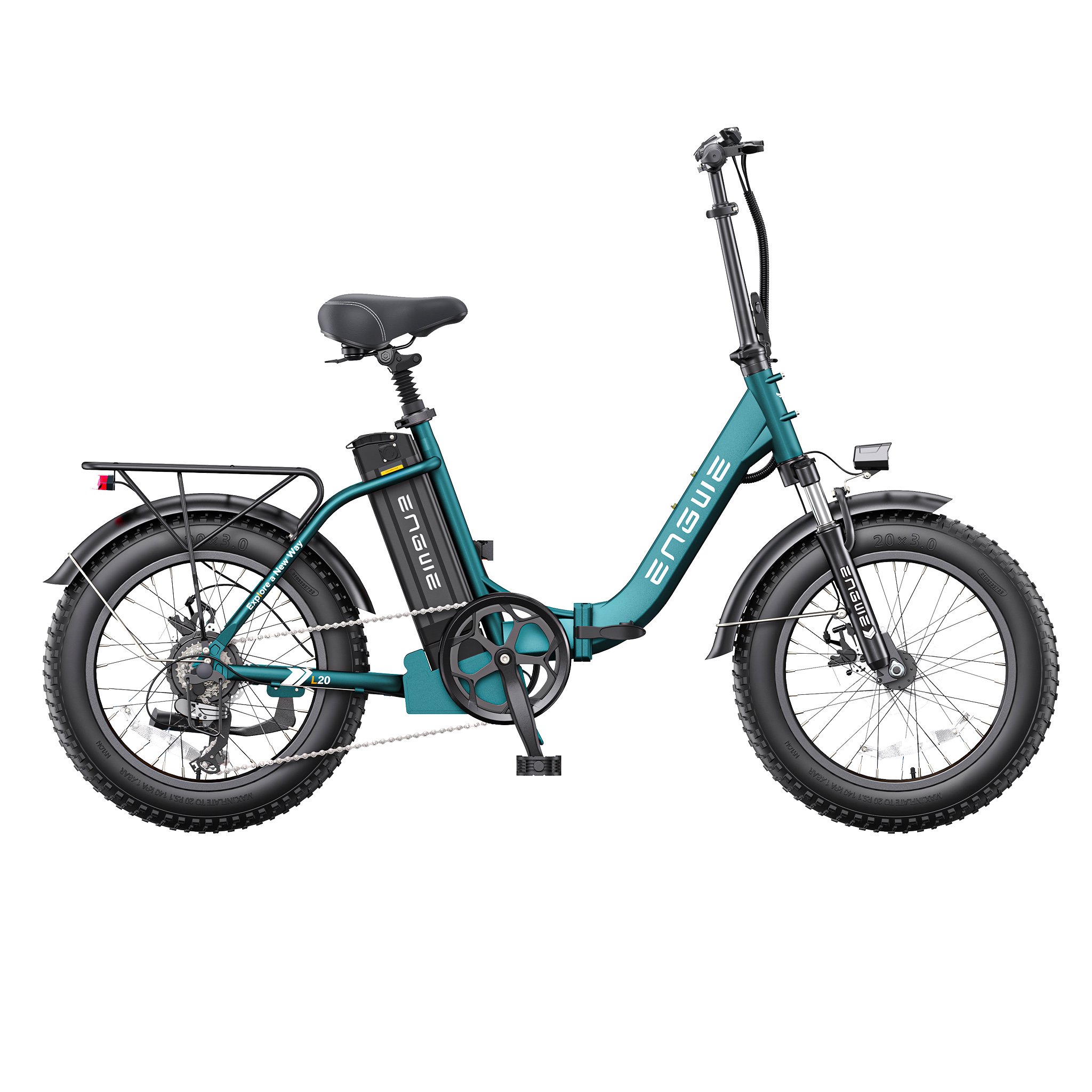 US Warehouse ENGWE L20 2.0 New Model 750W City Folding Ebike 48V 13Ah Electric Hybrid Bike for Adult 20inch Fat Tires E-bike