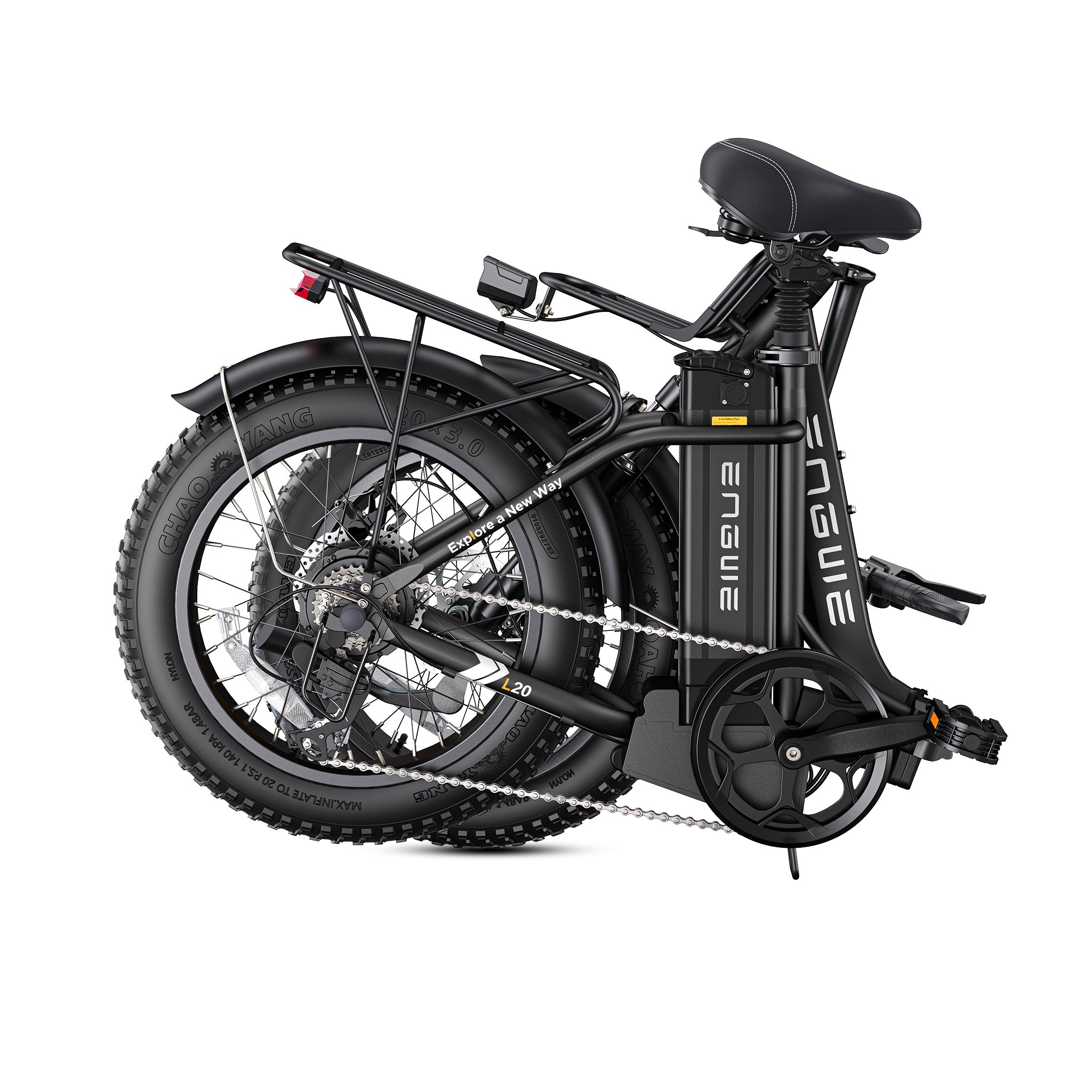 US Warehouse ENGWE L20 2.0 New Model 750W City Folding Ebike 48V 13Ah Electric Hybrid Bike for Adult 20inch Fat Tires E-bike