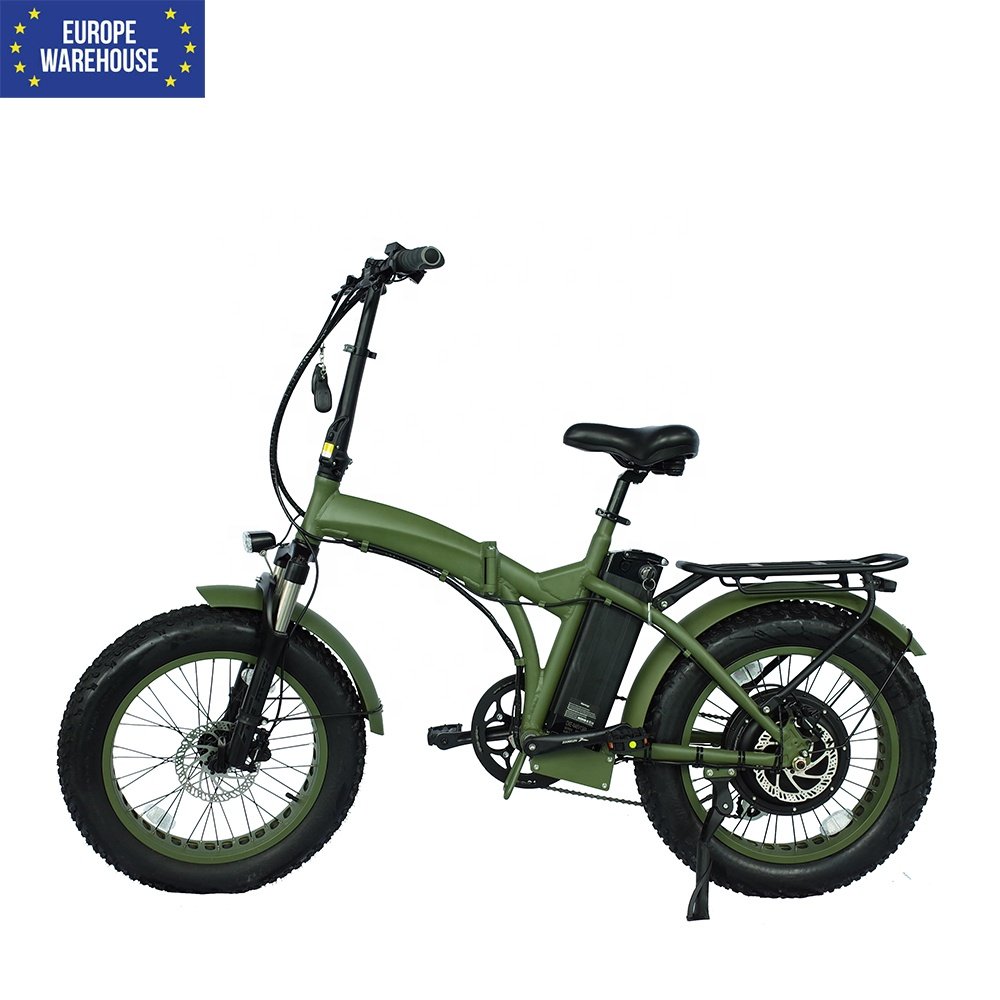 EU STOCK 20" delivery gravel bike pedal assist frame beach cruiser 1000w e mountain bike folding electric bicycle