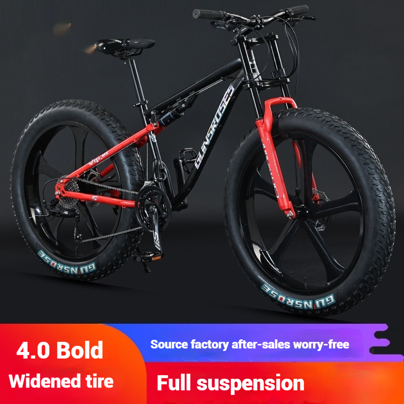 Wholesale 24 Inch 26 Inch Snow Beach Fat Tire Mountain Bike 7/21/24/27 Speed Bicycle with Fat Tyre Bike Cycle
