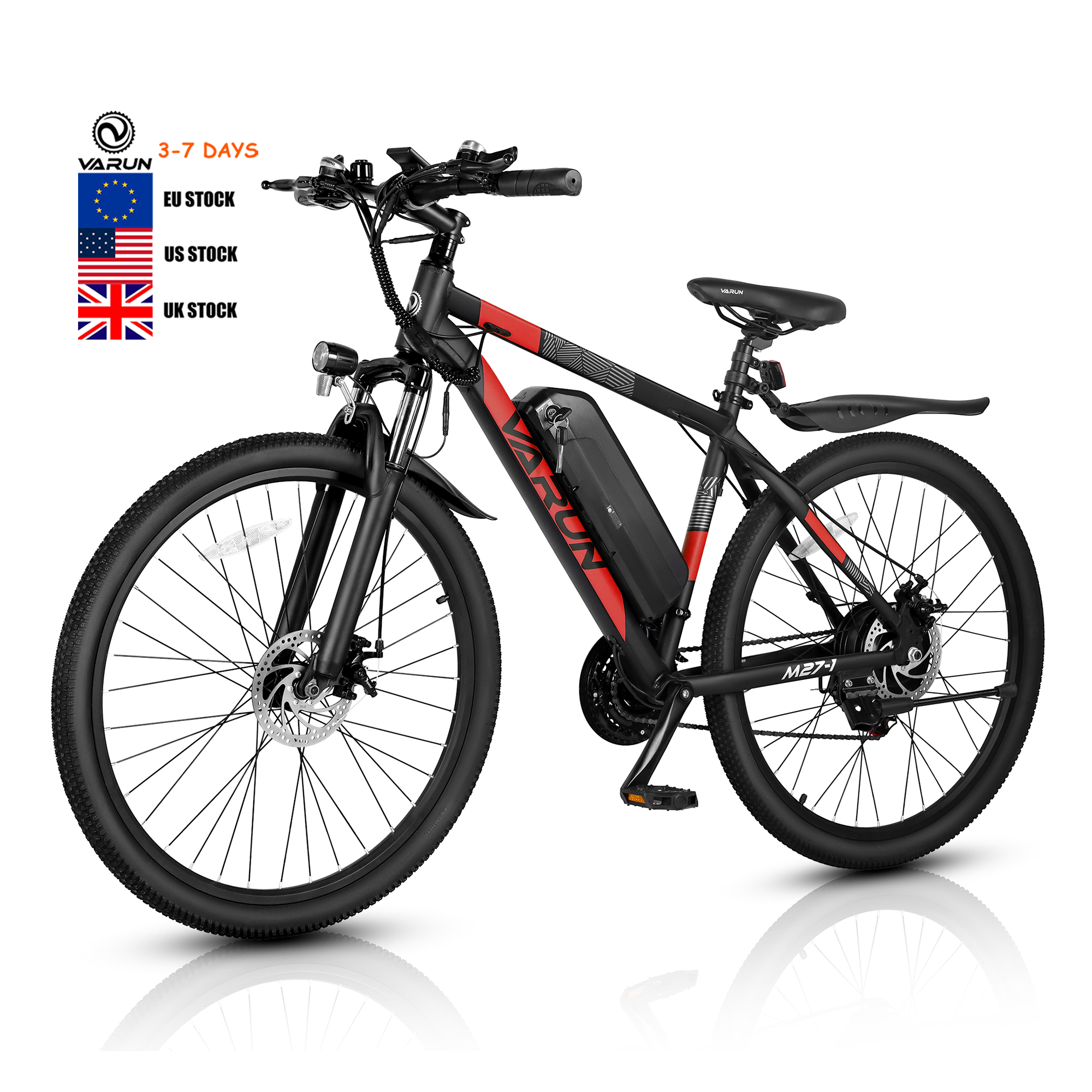 21 Speed 40KPH Warehouse Stock Electric Mountain Bike 27.5*1.95" 624Wh Long Rang Removable Lithium Battery Lightweight Ebike